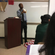 Lee Francis stands near a crumpled U.S. flag while teaching a lesson on the First Amendment.
Twitter